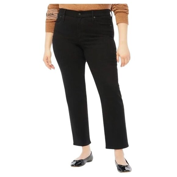 J.Crew Factory Womens Essential Straight All-Day Stretch Jeans Size 34 Black NWT - Picture 1 of 10